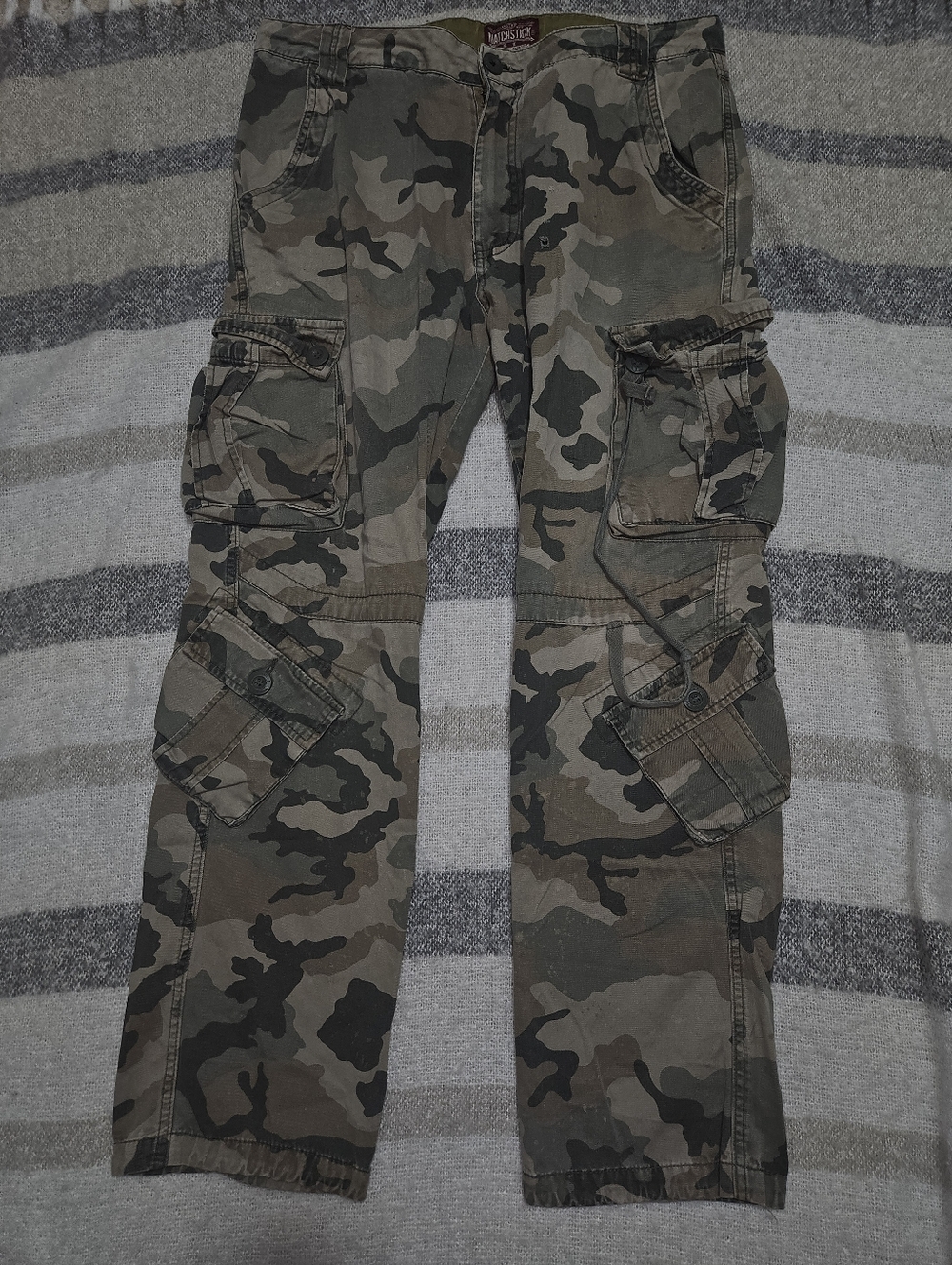 4/$20 Camo Cargo Pants - Multi Green/Tan